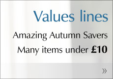 Value lines. Amazing Autumn Savers. Many items under �10