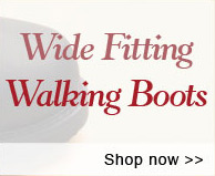 Wide fitting walking boots