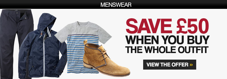 Save £50 when you buy the whole outfit. Shop Now >