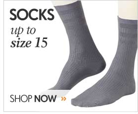 Socks up to size 15