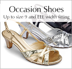 Shop Occasion Shoes Up to size 9 and EEE width fitting