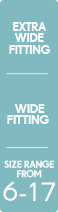 Wide fitting - Extra wide fitting Wide fitting - Extra wide fitting