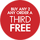 Buy any 2 order a third free