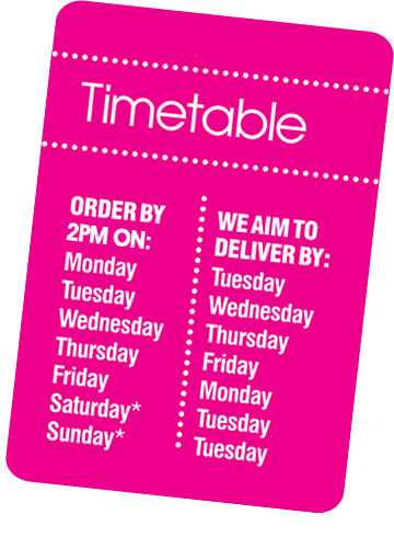 Delivery Timetable