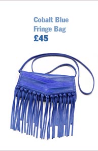 Cobalt Blue Fringe Bag
