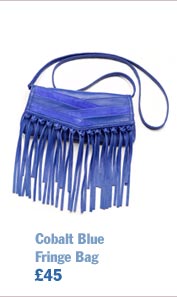 Cobalt Blue Fringe Bag