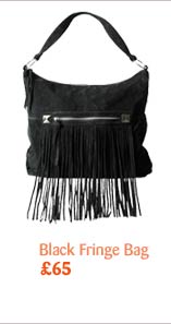 Black Fringe Bag �65