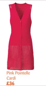 Pink Pointelle Cardi
