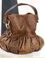 Ruched Leather Bag