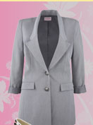 Extended Shoulder Blazer