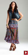 tribal maxi skirt