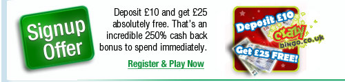 Deposit &pound;ten  and get &pound;twenty five absolutely free