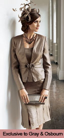 Gina Bacconi bronze outfit