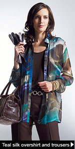 Silk overshirt and trousers