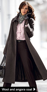 Wool and angora coat
