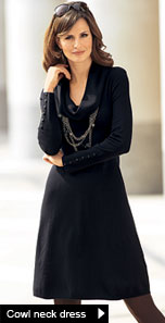 Cowl neck dress
