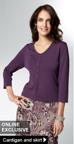 Cardigan and skirt