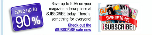 Save up to 90% with iSubscribe