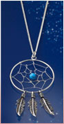 silver dreamcatcher necklace