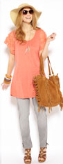 Lace Jersey Top