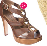 studded tan heel