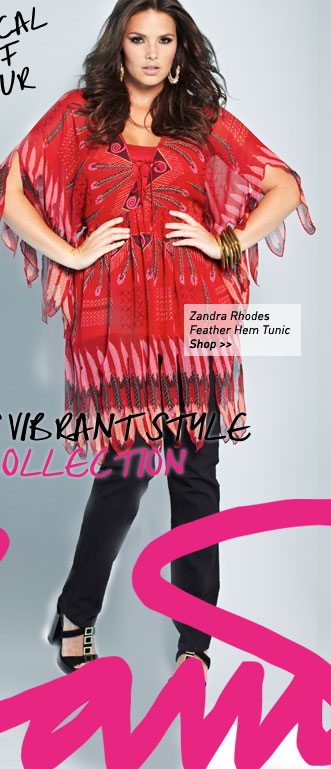 zandra rhodes feather hem tunic