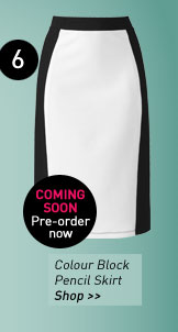the monochrome pencil skirt