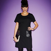the PU Pocket Detail Dress