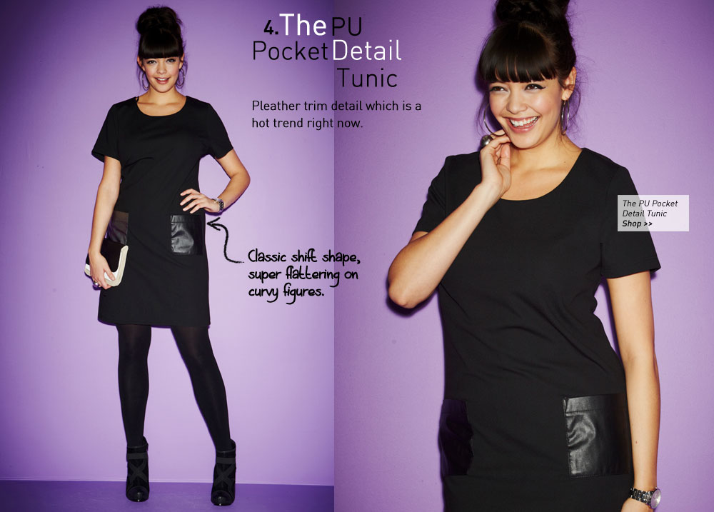 the PU Pocket Detail Dress