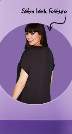 the black satin back tee