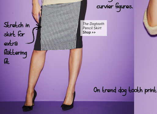the dogtooth pencil skirt
