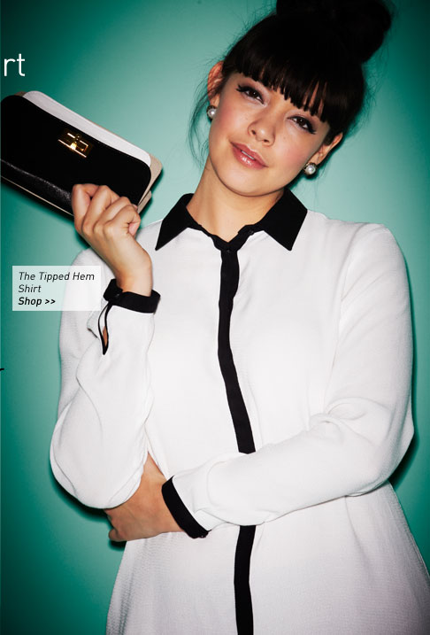 the tipped hem shirt