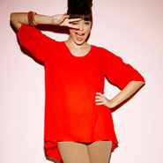 The High-Low Hem Blouse & The Coloured Jeans