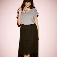 The Slouchy T-Shirt & Dipped Hem Skirt