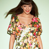 the Angel Sleeve Jersey Tunic Dress