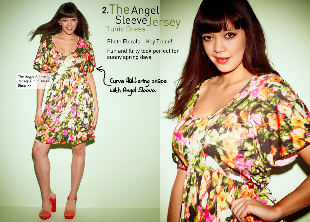 the Angel Sleeve Jersey Tunic Dress