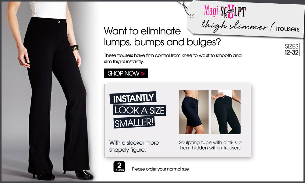 shop Magi-Sculpt Thigh Slimmer Trousers