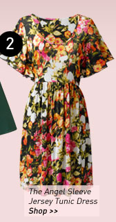 The Angel Sleeve Jersey Tunic Dress