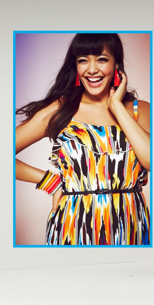 Tribal Print Midi Dress