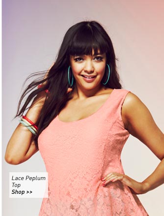 Lace Peplum Top