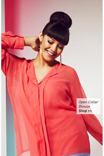 Open Collar Blouse