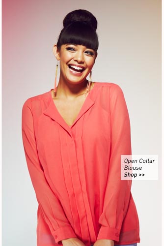 Open Collar Blouse