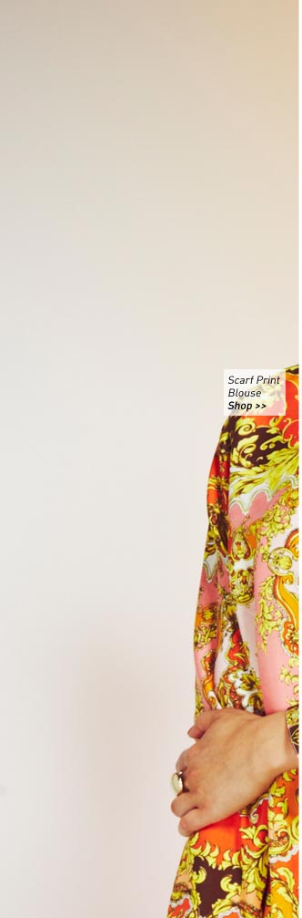 Scarf Print Blouse
