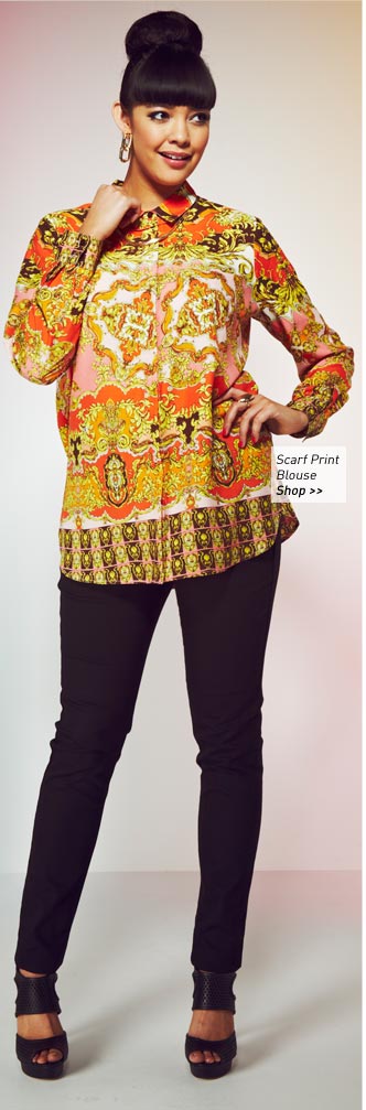 Scarf Print Blouse