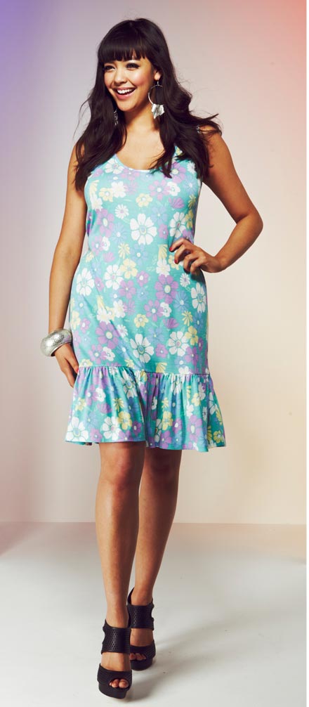 Frill Hem Jersey Dress