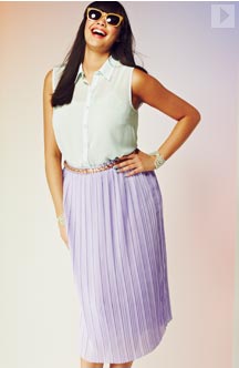 the pleated skirt