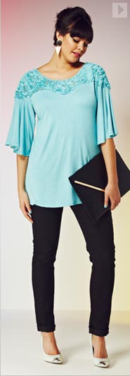 cornelli detail jersey top
