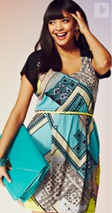 geometric print tunic dress