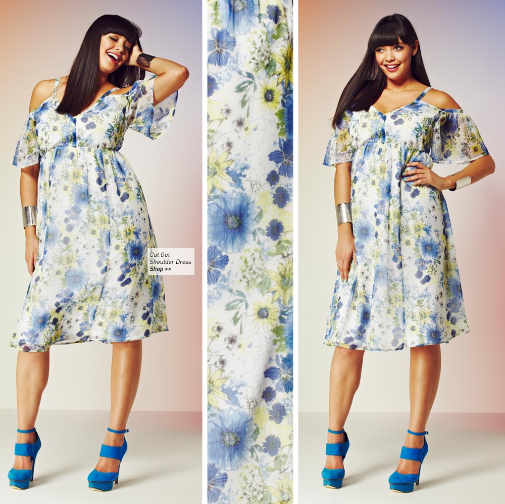 cut out shoulder dress