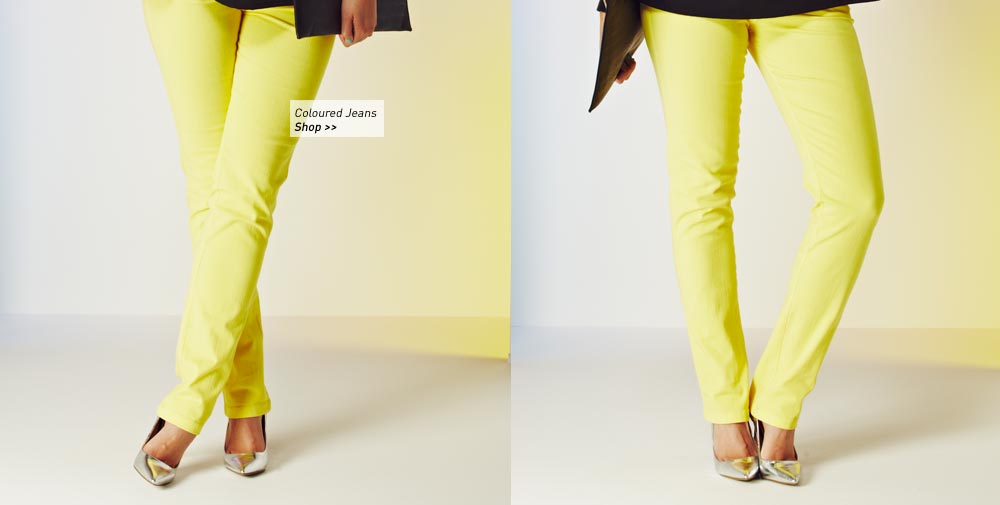 coloured jeans